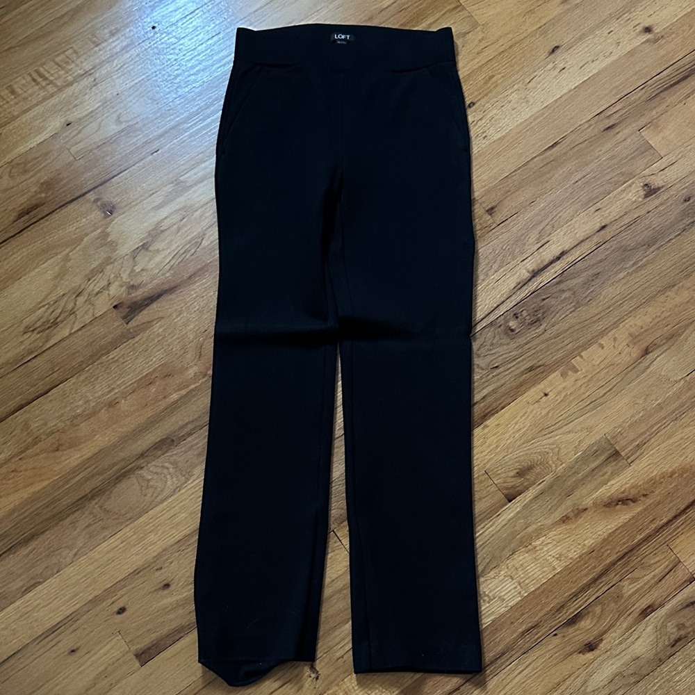 Black Straight-Leg Pants